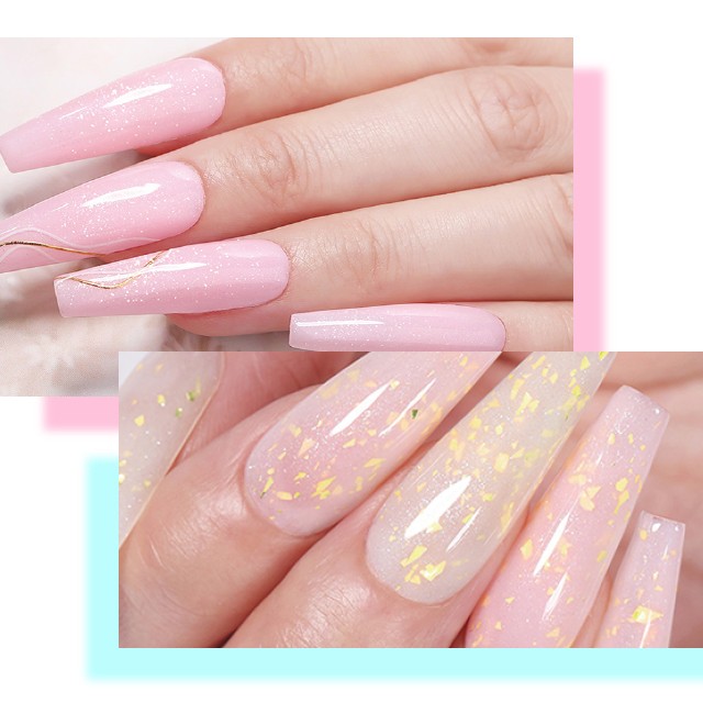 Glitter Colors Rubber Base Coat